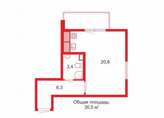 Продаю квартиру студию, 30.5 м2, Санкт-Петербург, Комендантский проспект, муниципальный округ Коломяги