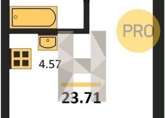 Продаю квартиру студию, 23.7 м2, Екатеринбург, улица Печатников, 3/1, ЖК Московский Квартал