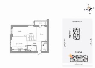 Продаю 3-ком. квартиру, 78 м2, Барнаул, Индустриальный район, Взлётная улица, 2Г