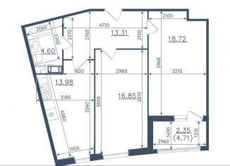 Продам 2-комнатную квартиру, 69.8 м2, Сестрорецк, ЖК Светлый Мир Внутри