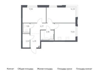 Продается 2-ком. квартира, 58.1 м2, Москва, жилой комплекс Квартал Герцена, к2