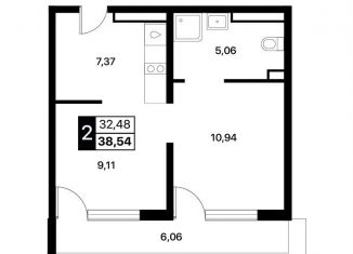 Продам 2-комнатную квартиру, 38.5 м2, Алушта, Перекопская улица, 4