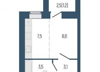 Продаю квартиру студию, 24.3 м2, Свердловская область