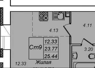 Продажа квартиры студии, 25.4 м2, село Осиново, ЖК Радужный, улица Гайсина, 9