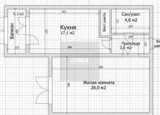 Продажа квартиры свободная планировка, 60 м2, Грозный, улица Асланбека Шерипова, 20А