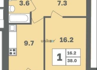 Продаю 1-комнатную квартиру, 38 м2, Уфа, улица Мечтателей, 8