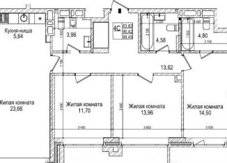 Продам четырехкомнатную квартиру, 98.5 м2, Новосибирск, метро Площадь Ленина, улица Максима Горького, 10