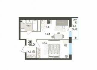 Продается двухкомнатная квартира, 40 м2, Пермский край