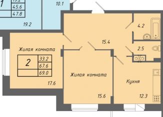 Продажа 2-ком. квартиры, 74.2 м2, Новочебоксарск, Советская улица, поз27