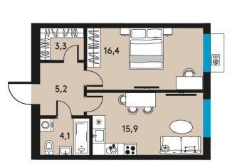 Продается 2-комнатная квартира, 44.9 м2, Пермь, улица Луначарского, 97