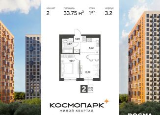 2-ком. квартира на продажу, 33.8 м2, Калуга, Ленинский округ