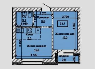 Продам 1-комнатную квартиру, 33.7 м2, Барнаул