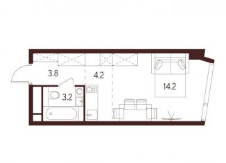 Продается квартира студия, 25.4 м2, Москва, станция Зорге