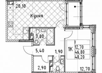 Продаю 1-ком. квартиру, 48.2 м2, Санкт-Петербург, муниципальный округ Юнтолово, Планерная улица, 99