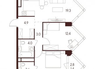 Продаю 3-ком. квартиру, 59.4 м2, Москва, Хорошевский район