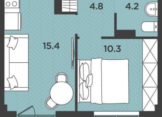 Однокомнатная квартира на продажу, 35.9 м2, Архангельская область