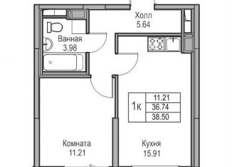 Продажа 1-ком. квартиры, 36.7 м2, Санкт-Петербург, Приморский район, Ивинская улица, 1к3