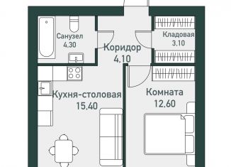 Продаю 1-комнатную квартиру, 40.6 м2, Челябинская область