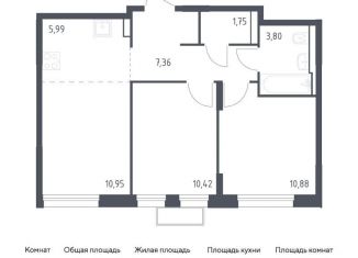 Продаю 2-ком. квартиру, 51.2 м2, Московская область, жилой комплекс Квартал Строгино, к2