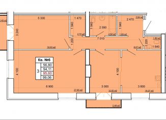 Продается 3-ком. квартира, 95.6 м2, Кострома, Фабричный район