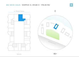 4-комнатная квартира на продажу, 178.6 м2, Санкт-Петербург, Петровский проспект, 11к3, метро Чкаловская