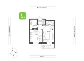 Продается однокомнатная квартира, 37.9 м2, Владивосток, Первомайский район, Сочинская улица, 12