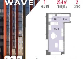 Квартира на продажу студия, 26.4 м2, Москва, ЮАО