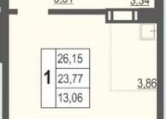 Продажа квартиры студии, 26.1 м2, Челябинск, Советский район, Ярославская улица, 28Г