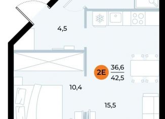 Продаю 1-комнатную квартиру, 42.7 м2, Крым