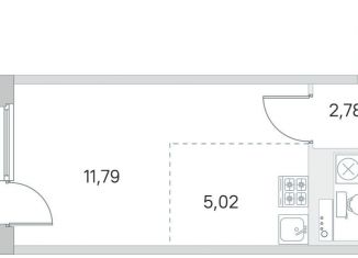 Квартира на продажу студия, 24.4 м2, посёлок Стрельна