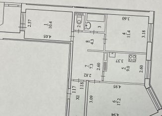 Трехкомнатная квартира на продажу, 63.3 м2, Архангельск, улица Прокопия Галушина, 19, территориальный округ Майская горка