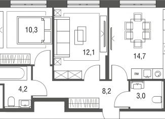 Продаю 2-ком. квартиру, 52.4 м2, Москва, Тагильская улица, 2к1