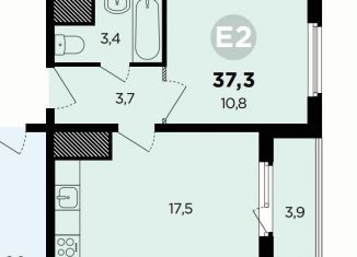 Продам однокомнатную квартиру, 37.6 м2, Ростов-на-Дону, улица Ерёменко, 110/2с1, ЖК Пятый Элемент