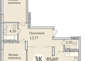 Продам 3-ком. квартиру, 86 м2, Новосибирск, улица Дуси Ковальчук, 248/1, Заельцовский район