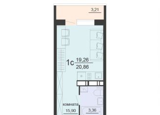 Продается однокомнатная квартира, 20.9 м2, Воронеж