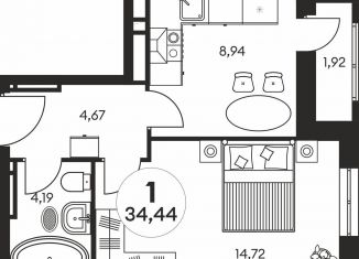 Продается 1-ком. квартира, 34.4 м2, Ростов-на-Дону, Кировский район