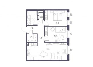 Продается 2-ком. квартира, 65.7 м2, Санкт-Петербург, метро Горьковская, Малый Сампсониевский проспект, 2