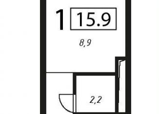 Продаю однокомнатную квартиру, 15.9 м2, Москва, Жигулёвская улица, 4к1, метро Кузьминки