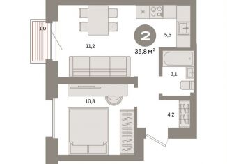 Продаю 1-ком. квартиру, 35.8 м2, Москва, станция Бульвар Рокоссовского, Тагильская улица, 6/5