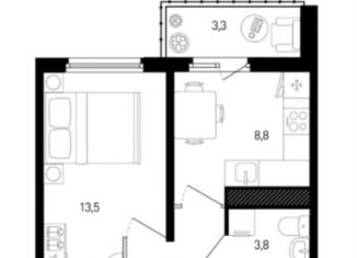 Продам однокомнатную квартиру, 33 м2, Ростов-на-Дону, Советский район, улица Ерёменко, 110/2с1