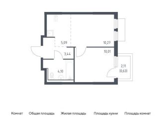 Продам 1-комнатную квартиру, 33.5 м2, Московская область, микрорайон Пригород Лесное, к18