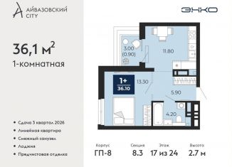 Продается 1-ком. квартира, 36.1 м2, Тюмень, Центральный округ