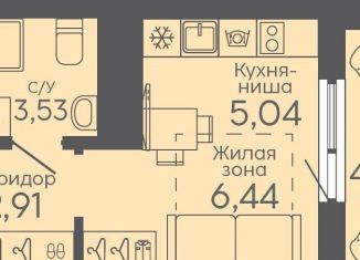 Продаю квартиру студию, 20.2 м2, Екатеринбург, жилой комплекс Новокольцовский, 5, метро Ботаническая