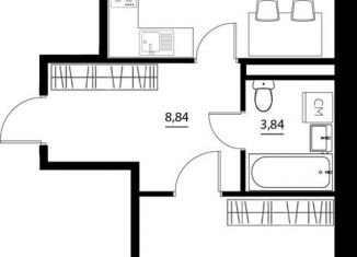 Продажа 1-комнатной квартиры, 53.7 м2, село Репное, ЖК Парус