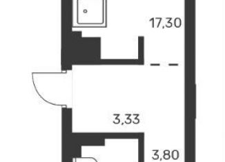 2-комнатная квартира на продажу, 45.5 м2, Новосибирск, улица Авиастроителей, 3/1, метро Берёзовая роща