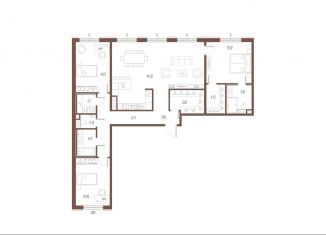 Трехкомнатная квартира на продажу, 132.9 м2, Санкт-Петербург, улица Стахановцев, 1, улица Стахановцев