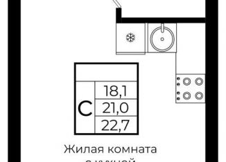 Продается квартира студия, 22.7 м2, Краснодар, жилой комплекс Европа Клубный Квартал 6, лит4