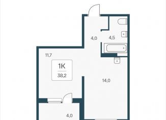 Продаю 1-комнатную квартиру, 38.2 м2, посёлок Озёрный, Кедровая улица, 80/3