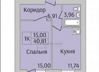 Продается 1-ком. квартира, 41.4 м2, Новосибирская область, улица Юности, 7