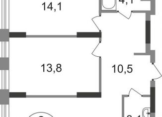 Продается двухкомнатная квартира, 63.7 м2, Москва, 2-я Боровская улица, 1